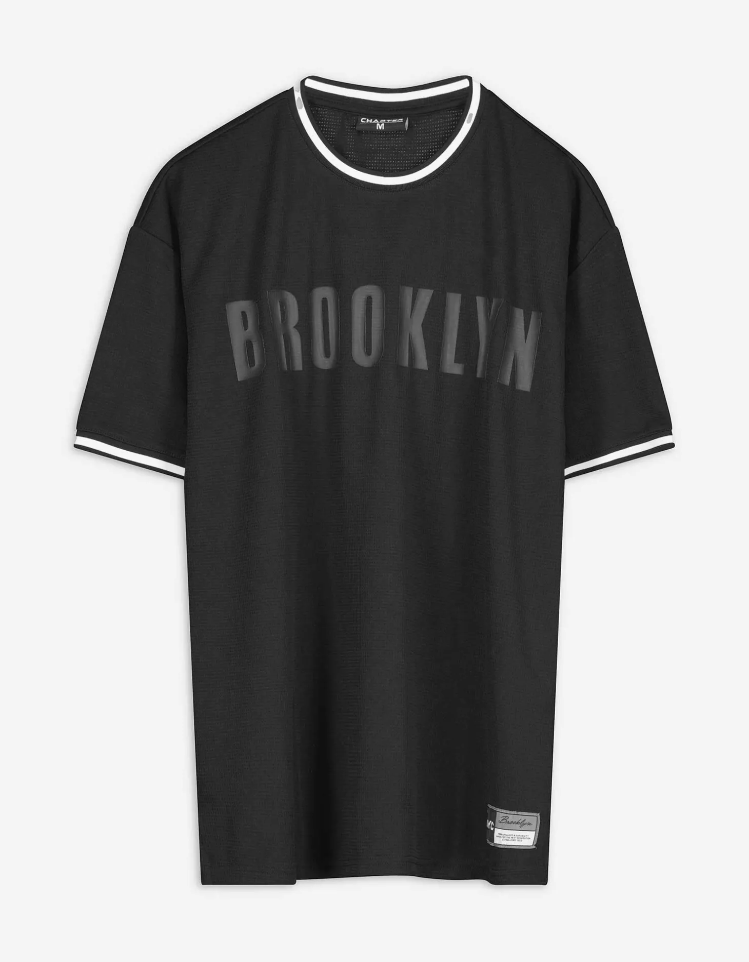 T-shirt - Mesh - zwart
