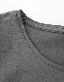 T-shirt - Met stretch - donkergrijs