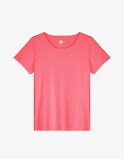 T-shirt - Met stretch - lichtrood