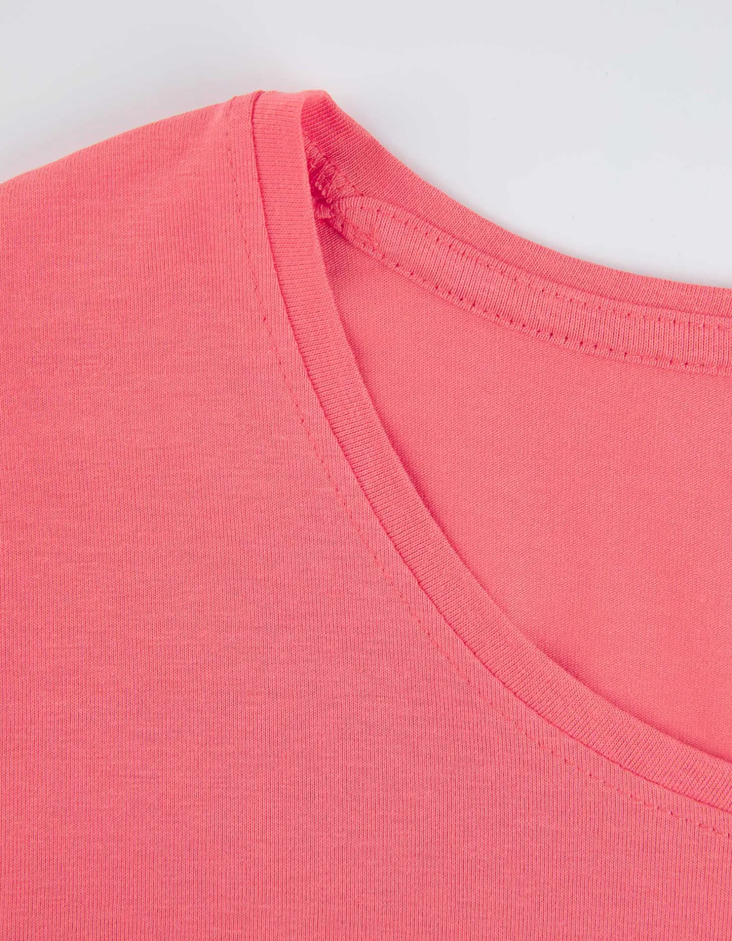 T-shirt - Met stretch - lichtrood