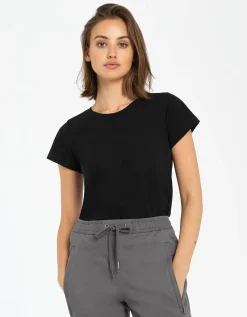 T-shirt - Met stretch - zwart