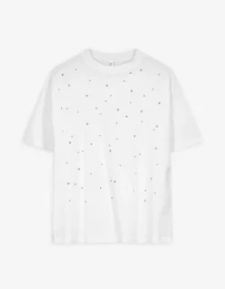T-shirt - Met studs - wit