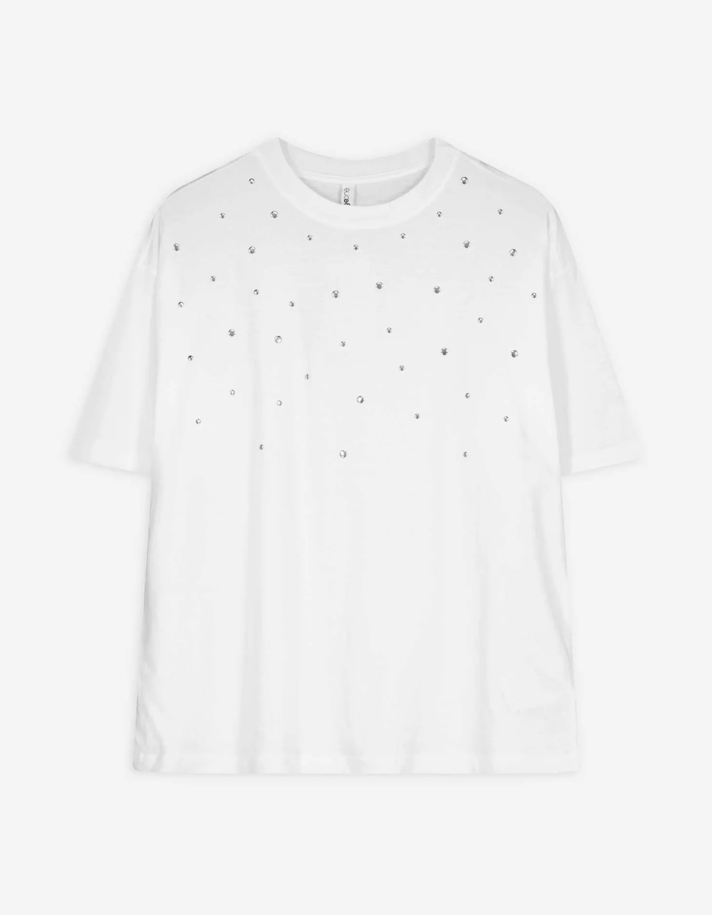 T-shirt - Met studs - wit
