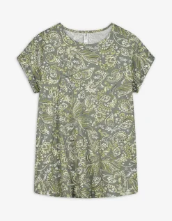 T-shirt - Motief all-over - groen