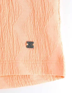 T-shirt - Mouwen met vaste omslag - oranje