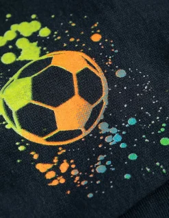 T-shirt - Neonprint - donkerblauw