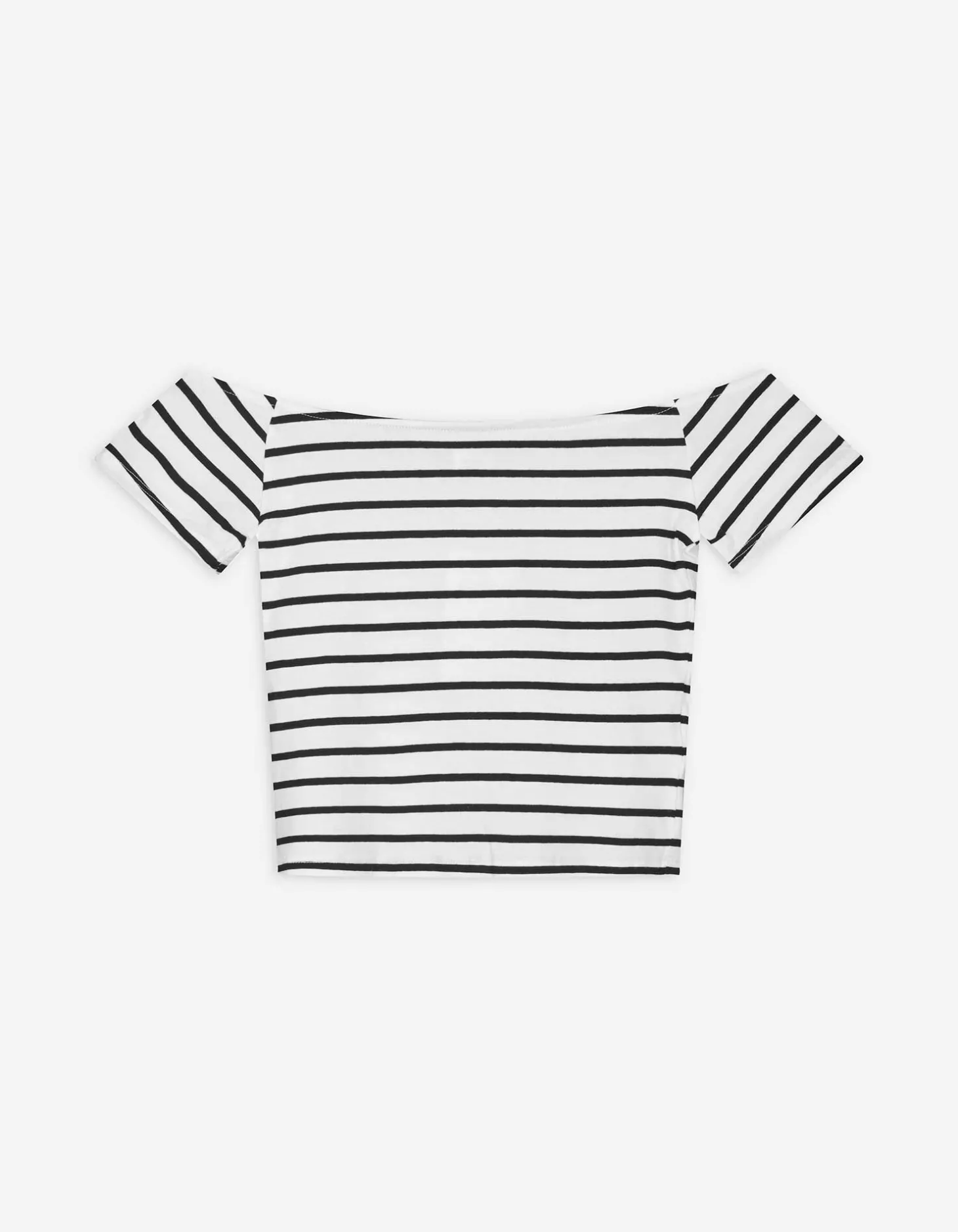 T-shirt - Off-the-shoulder - wit
