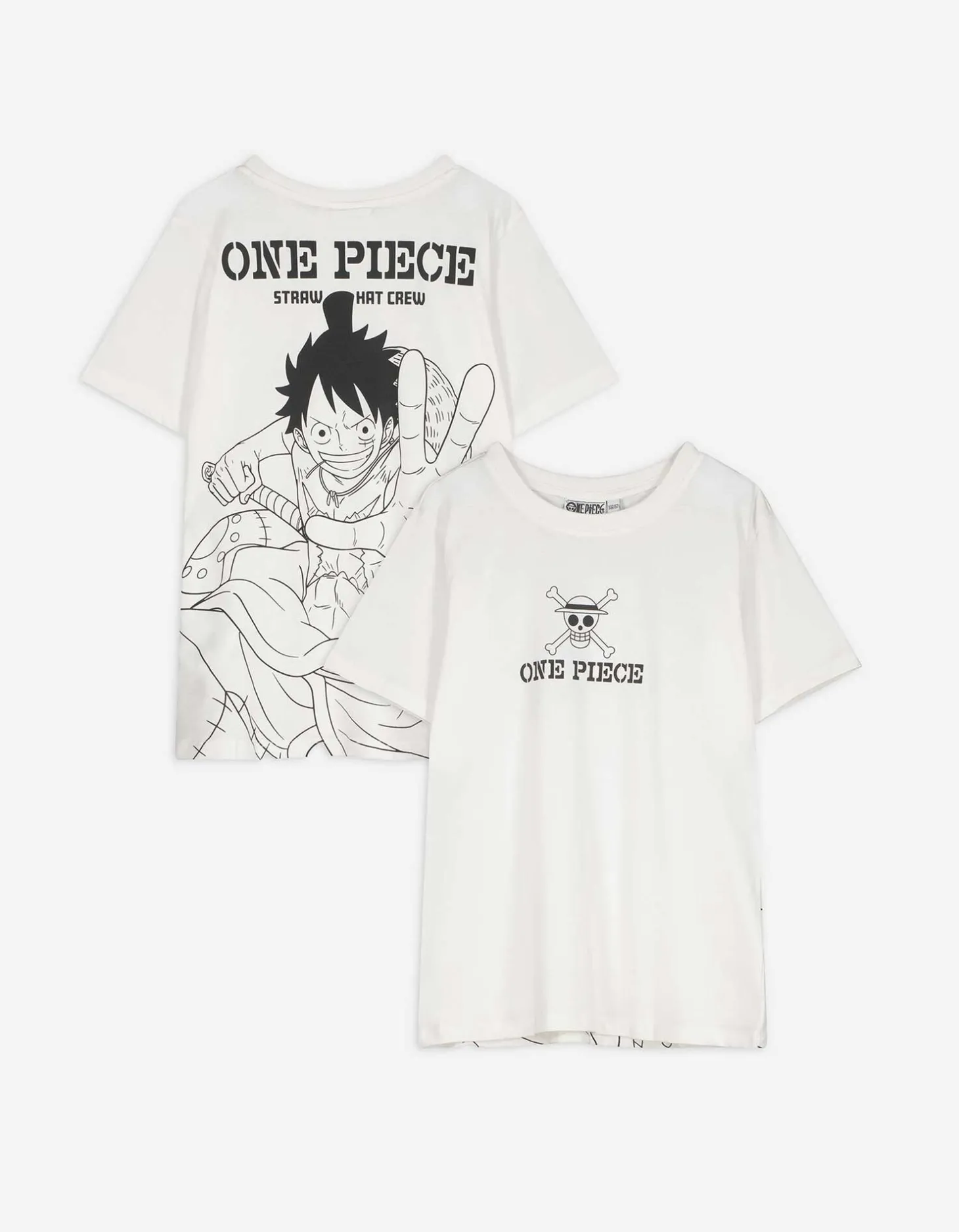 T-shirt - One Piece - wit