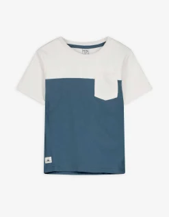 T-shirt - Opgestikte zakken - donkerblauw