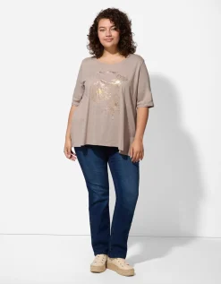 T-shirt - Print - beige