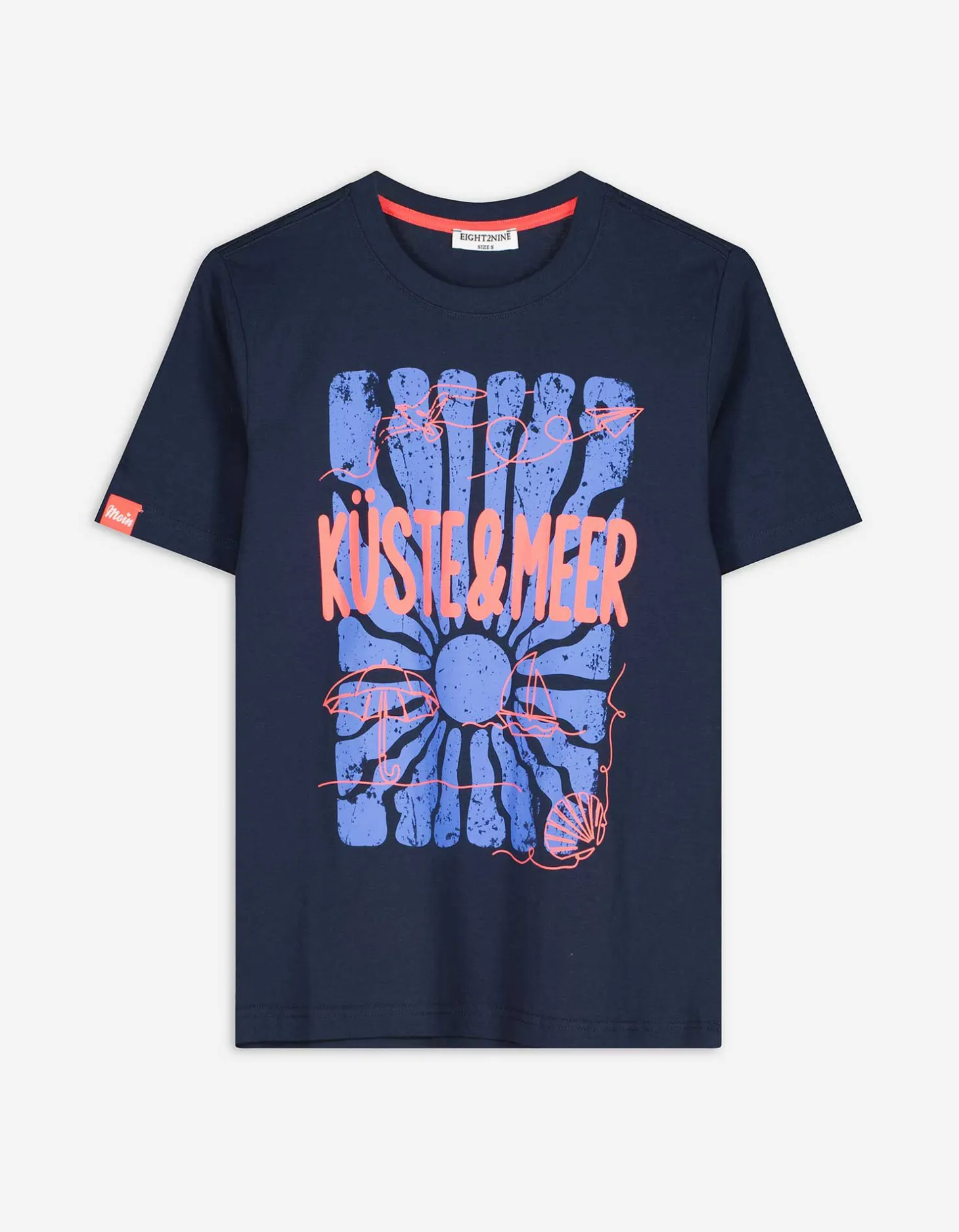 T-shirt - Print - donkerblauw