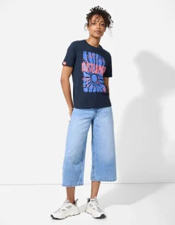 T-shirt - Print - donkerblauw