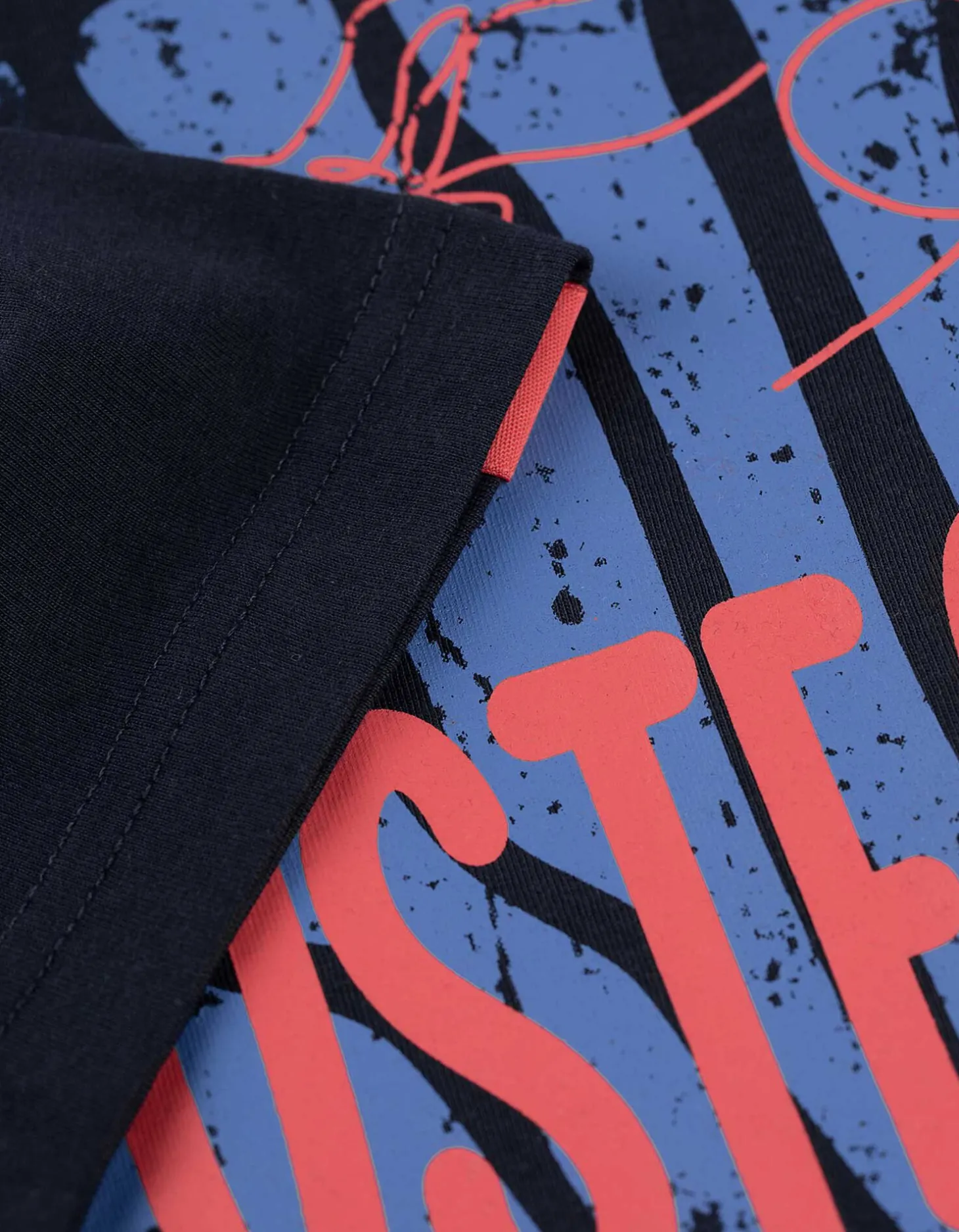 T-shirt - Print - donkerblauw