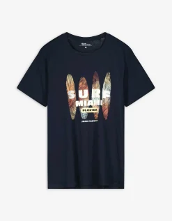 T-shirt - Print - donkerblauw
