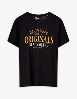 T-shirt - Print - donkergrijs