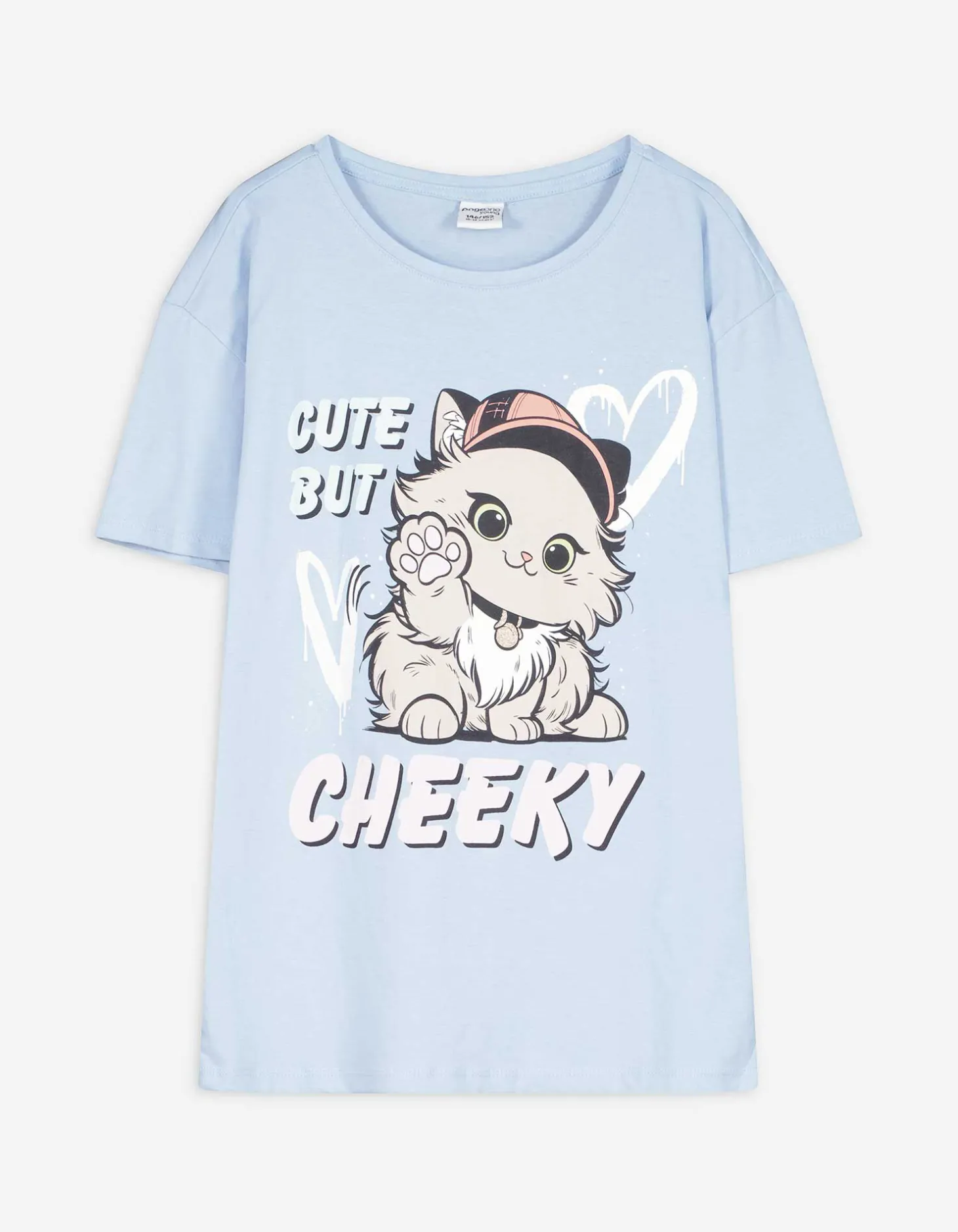 T-shirt - Print - lichtblauw