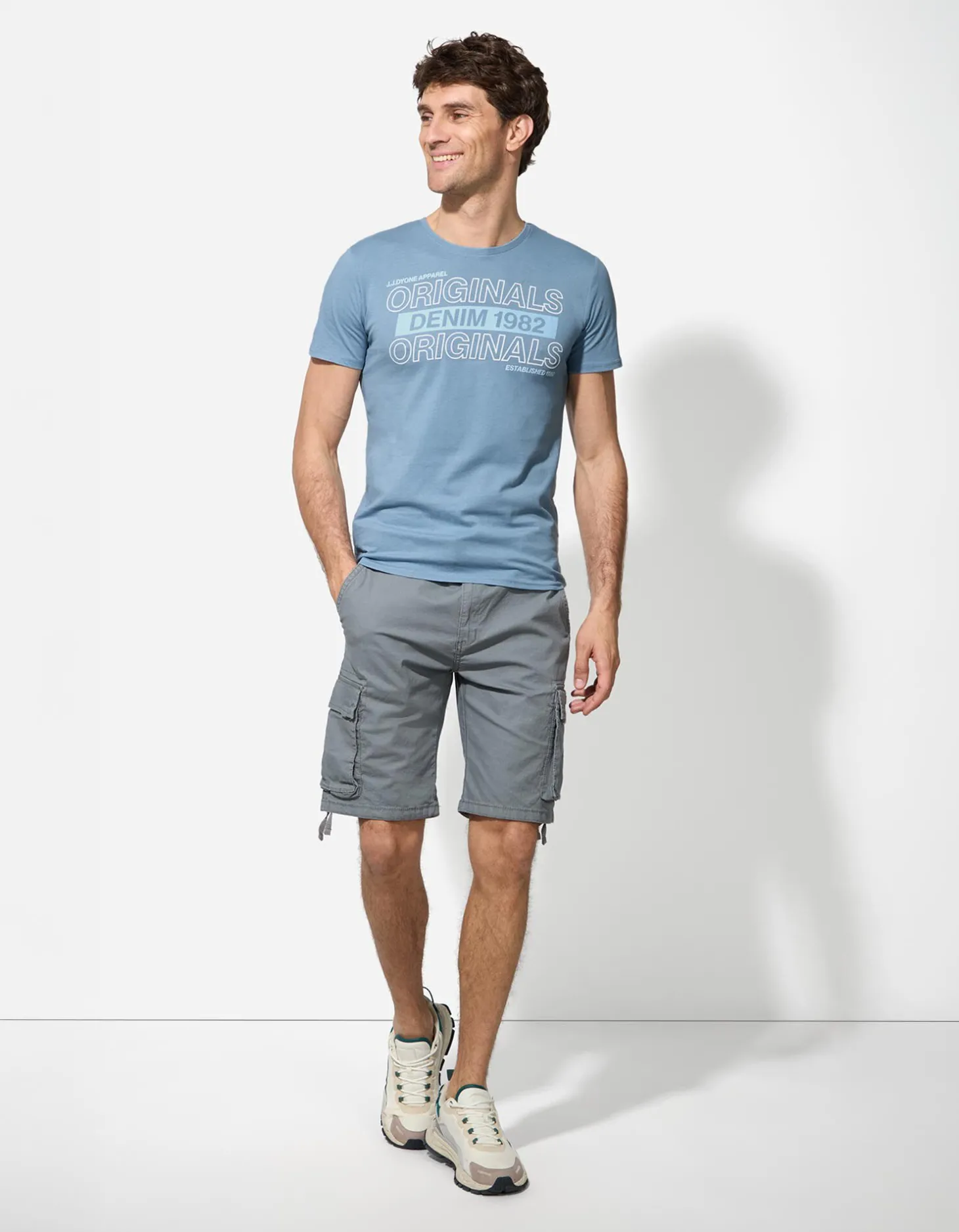 T-shirt - Print - lichtblauw