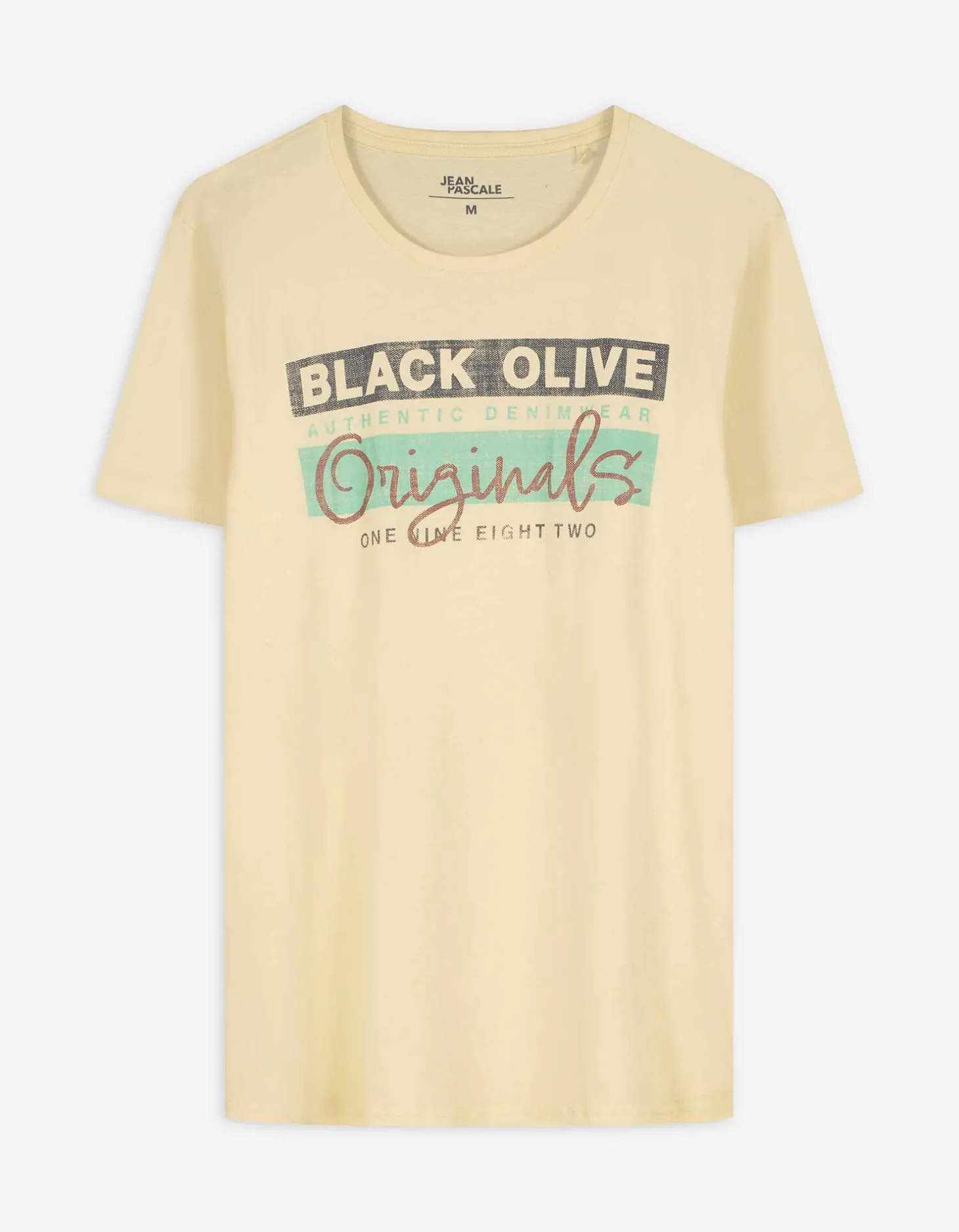 T-shirt - Print - lichtgeel