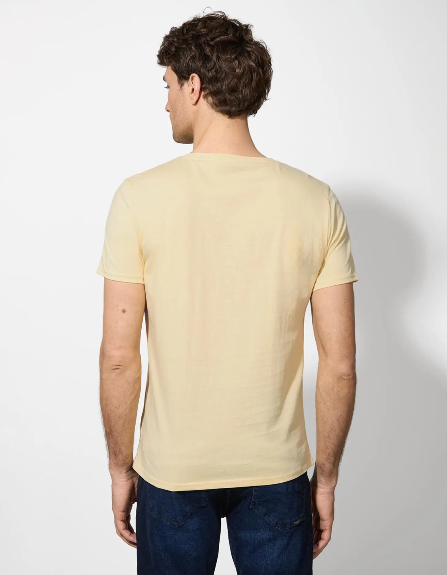 T-shirt - Print - lichtgeel