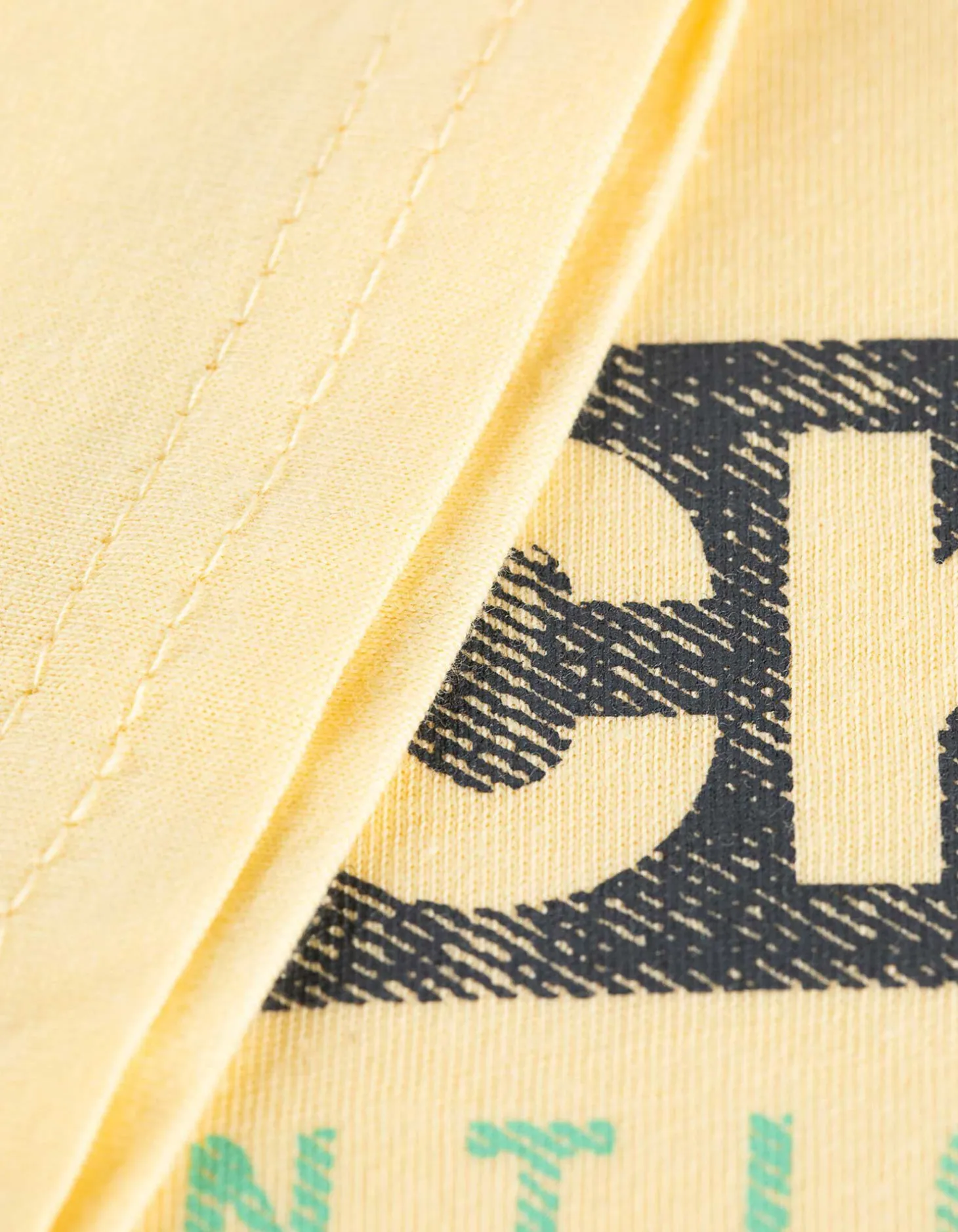 T-shirt - Print - lichtgeel