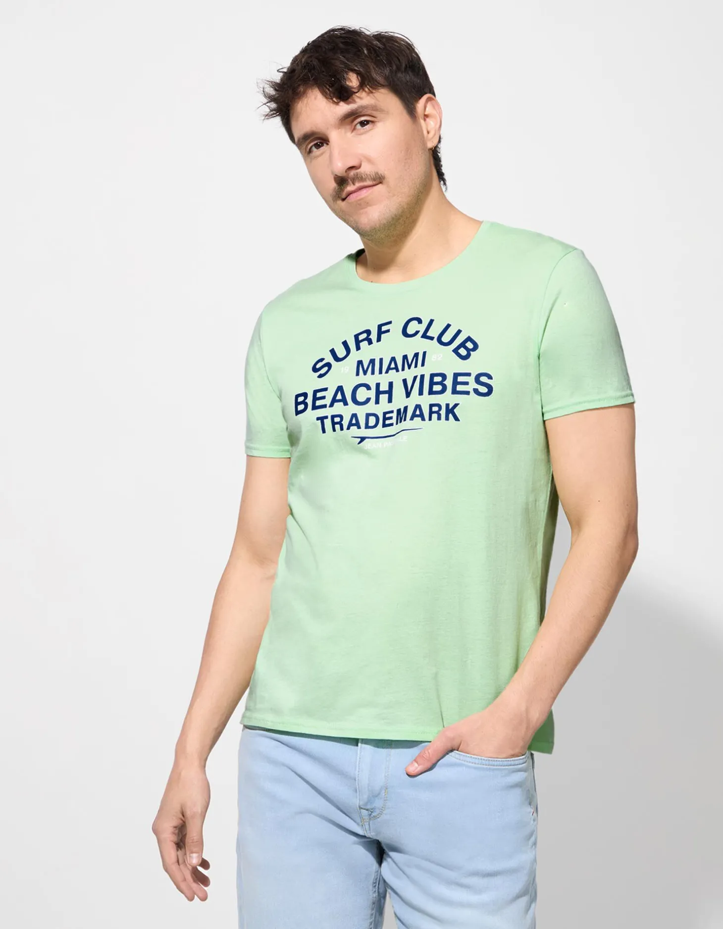 T-shirt - Print - lichtgroen