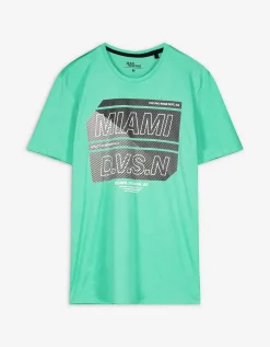 T-shirt - Print - turkoois
