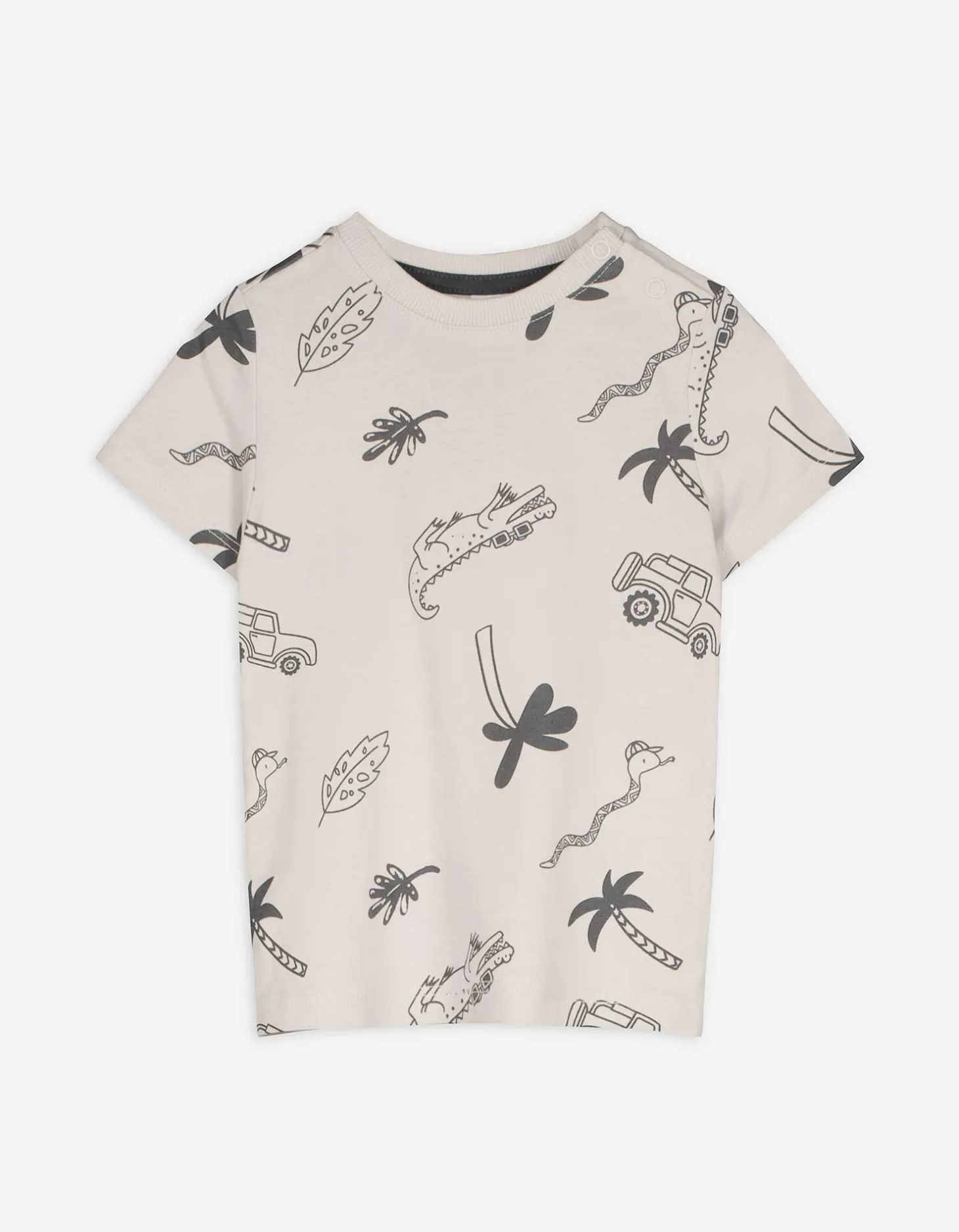 T-shirt - Print all-over - beige