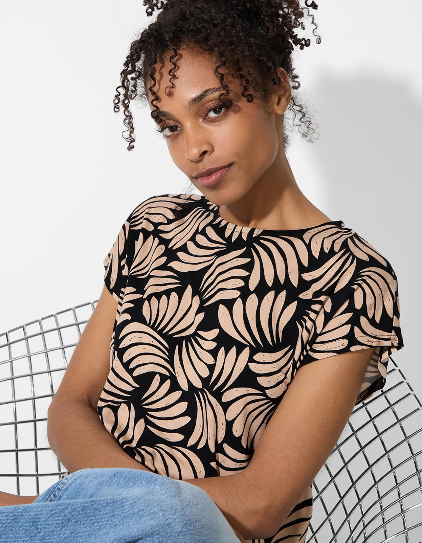 T-shirt - Print all-over - zwart