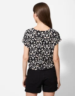 T-shirt - Print all-over - zwart