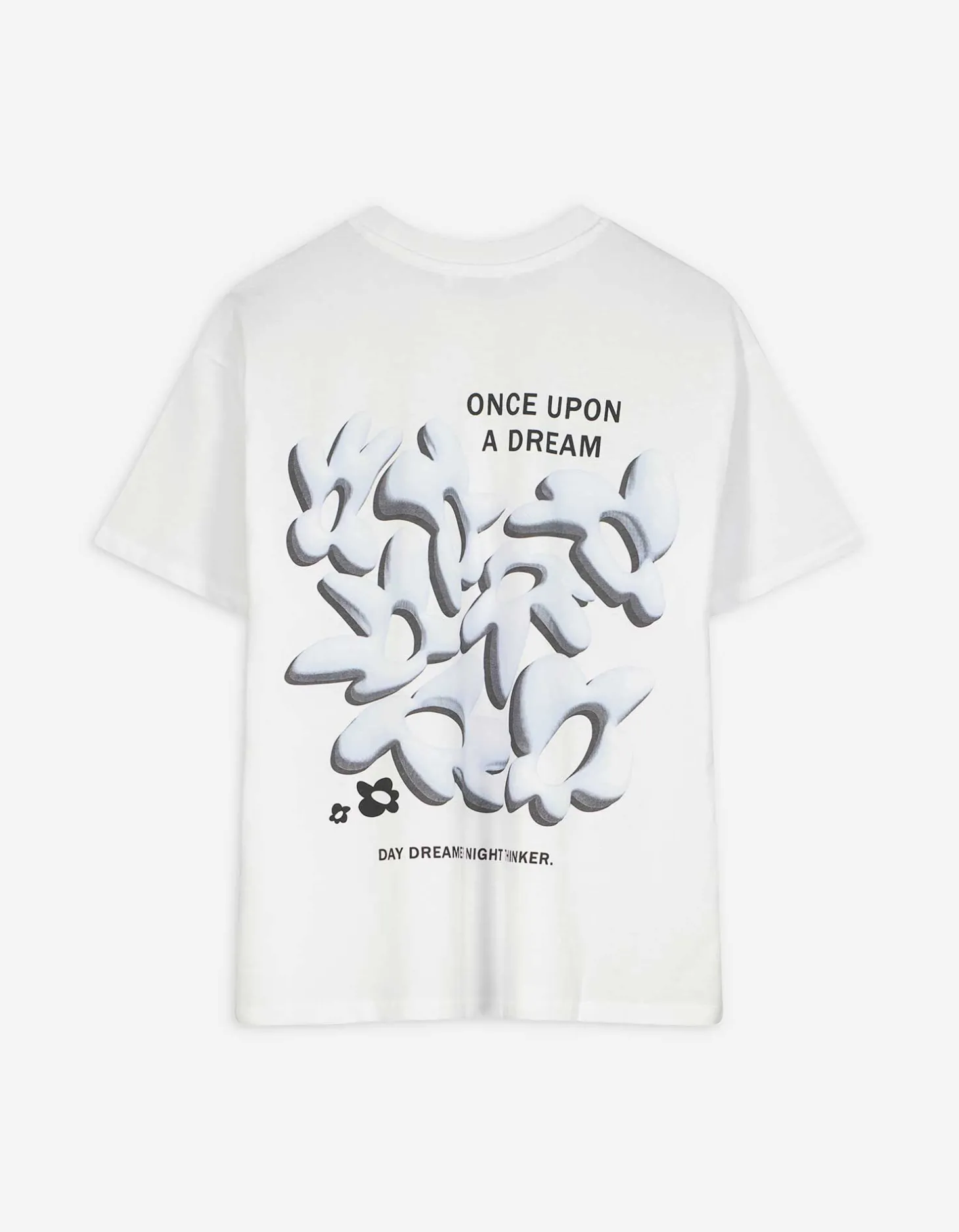 T-shirt - Print op rug - wit