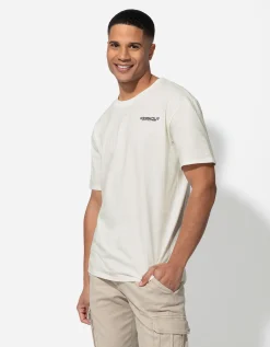 T-shirt - Print op rug - wit