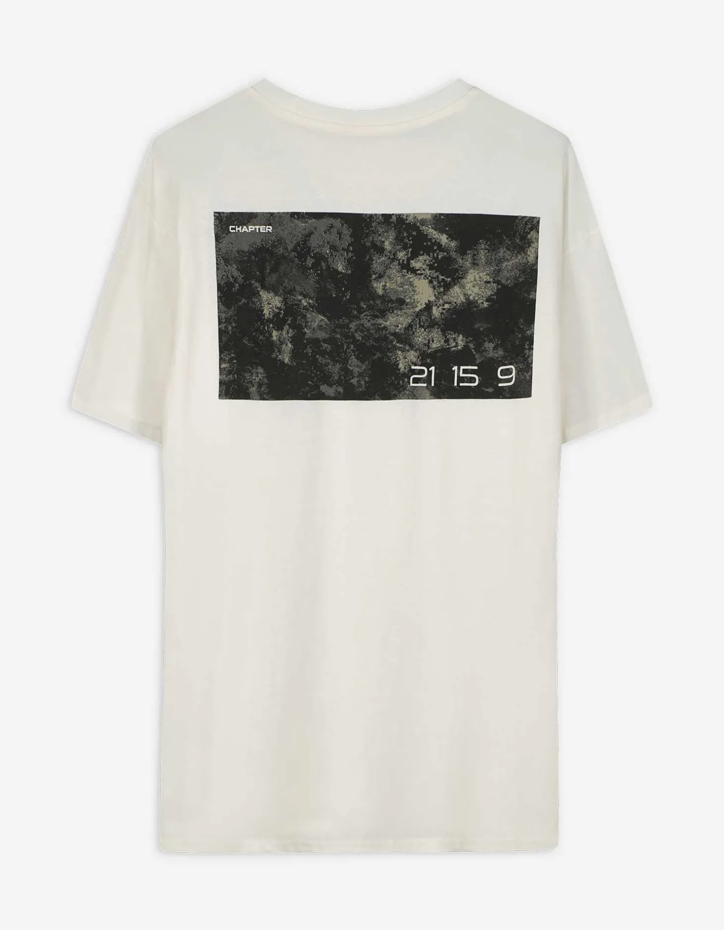 T-shirt - Print op rug - wit