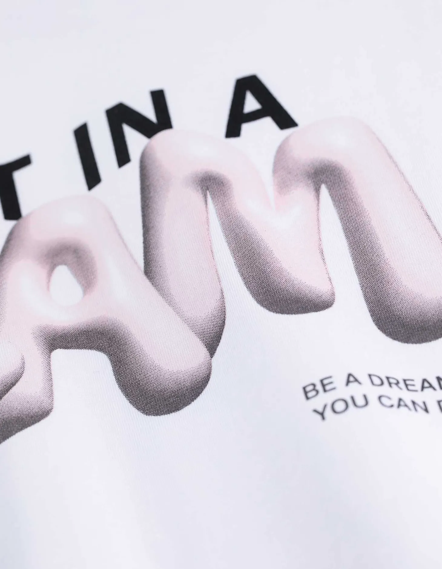 T-shirt - Print op rug - wit