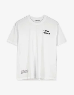 T-shirt - Print op rug - wit