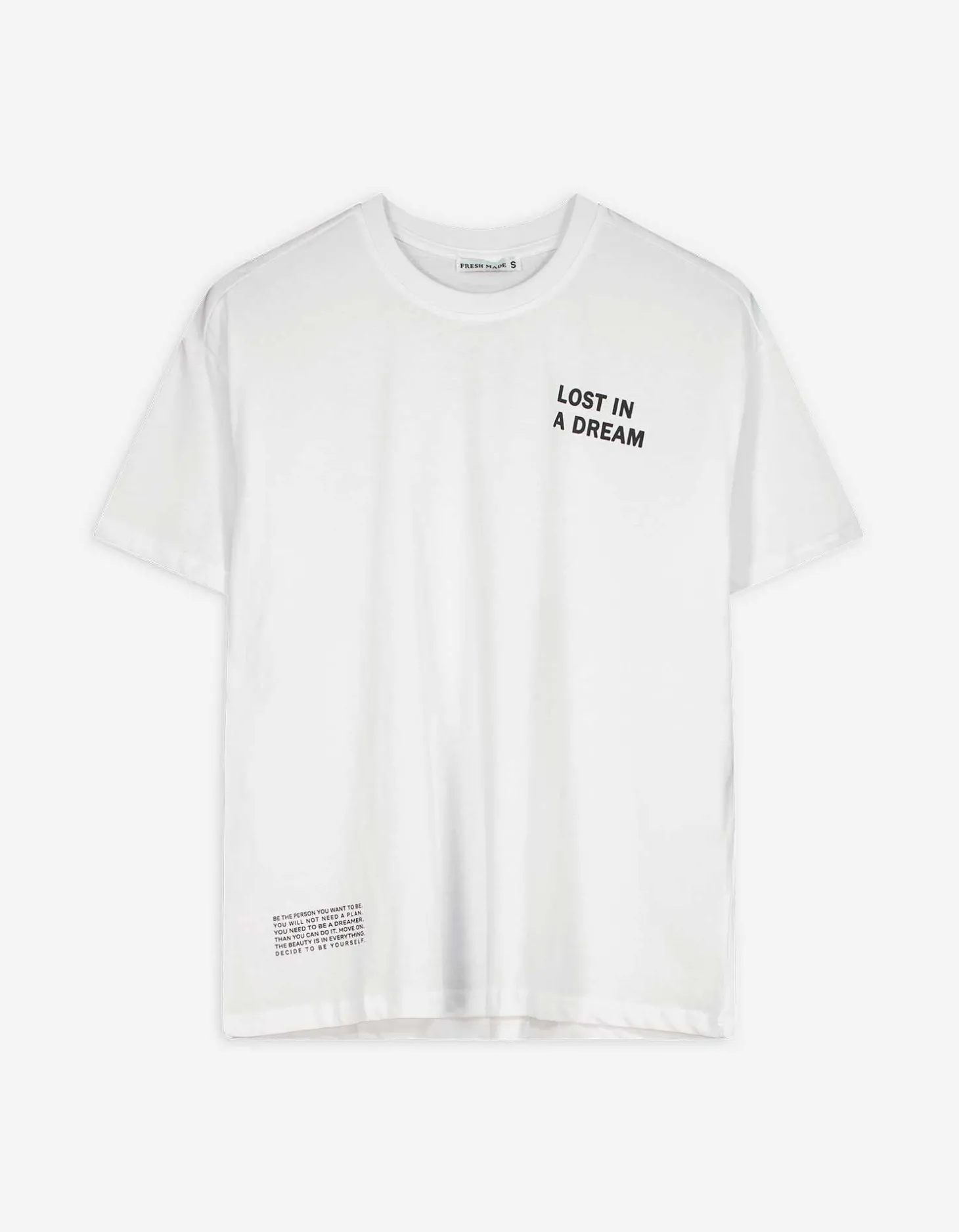T-shirt - Print op rug - wit