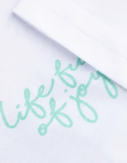 T-shirt - Print op rug - wit