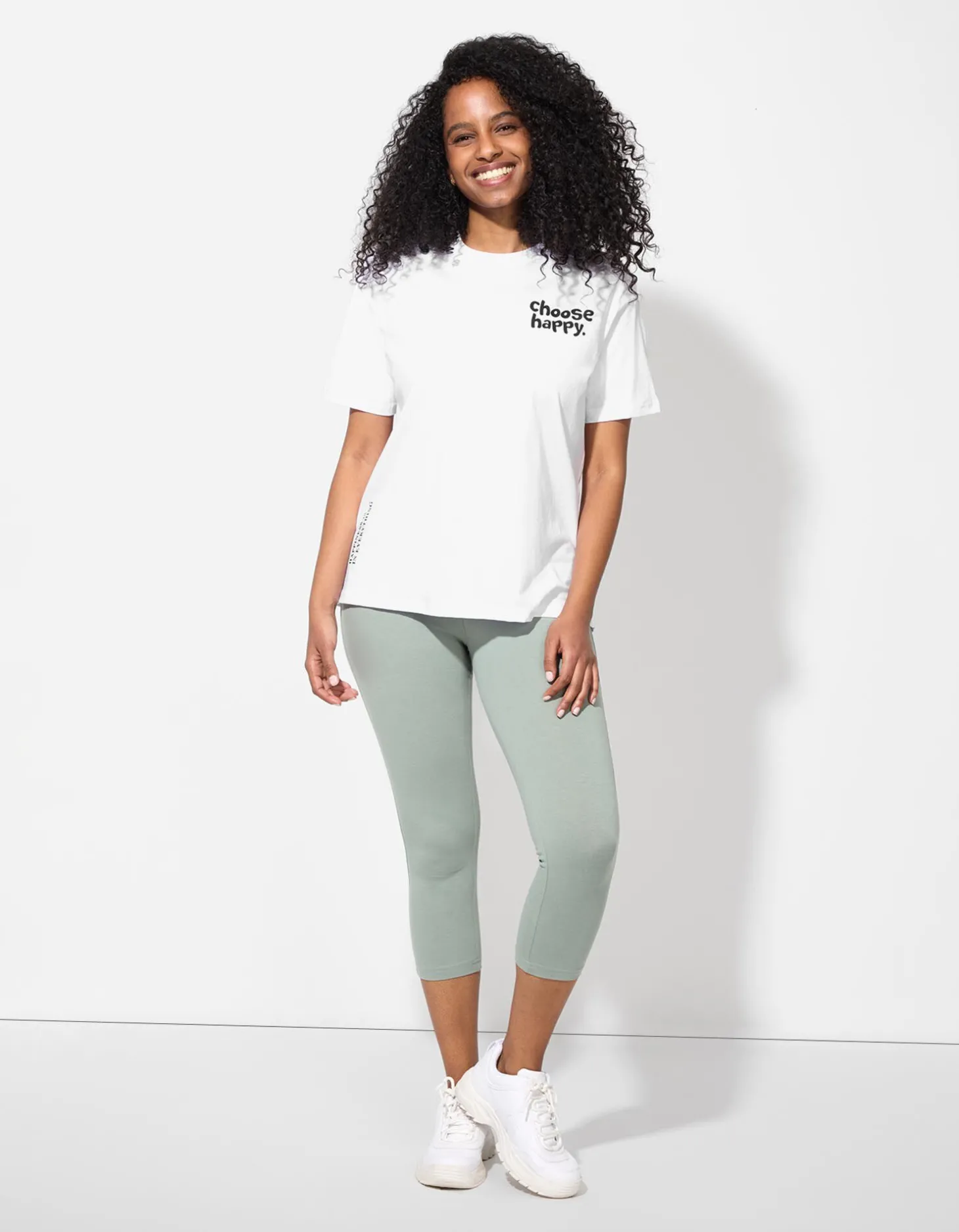 T-shirt - Print op rug - wit