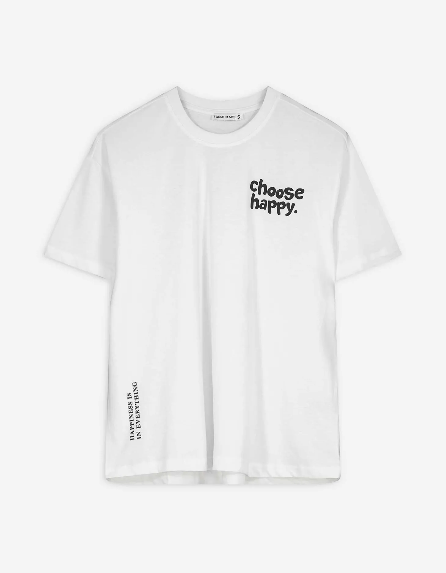 T-shirt - Print op rug - wit