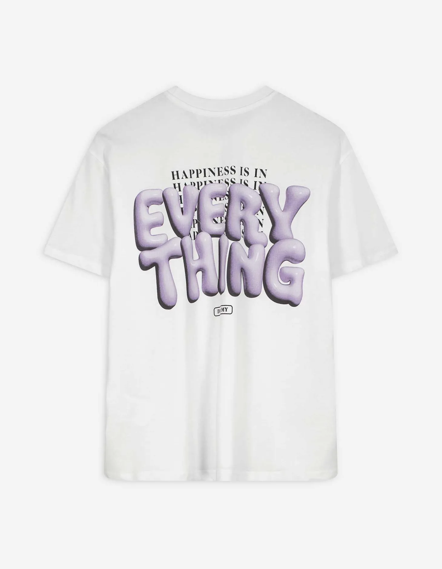 T-shirt - Print op rug - wit