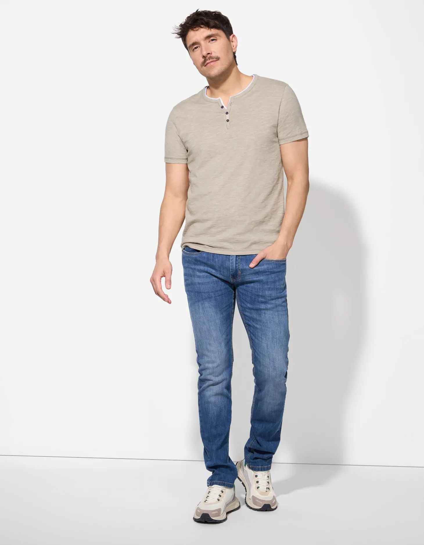T-shirt - Regular fit - beige