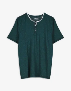 T-shirt - Regular fit - donkergroen