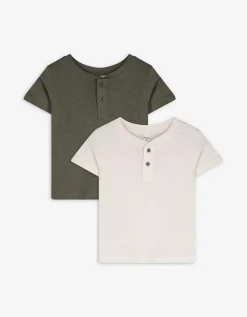 T-shirt - set van 2 - donkergroen