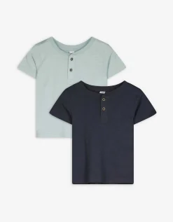 T-shirt - set van 2 - turkoois