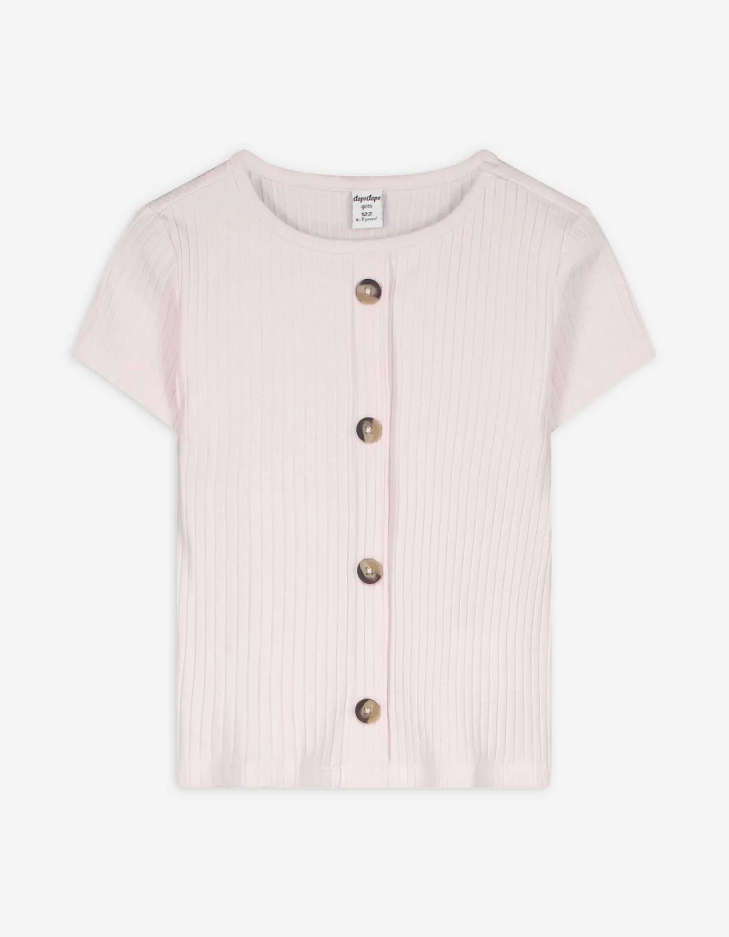 T-shirt - Sierknopen - roze