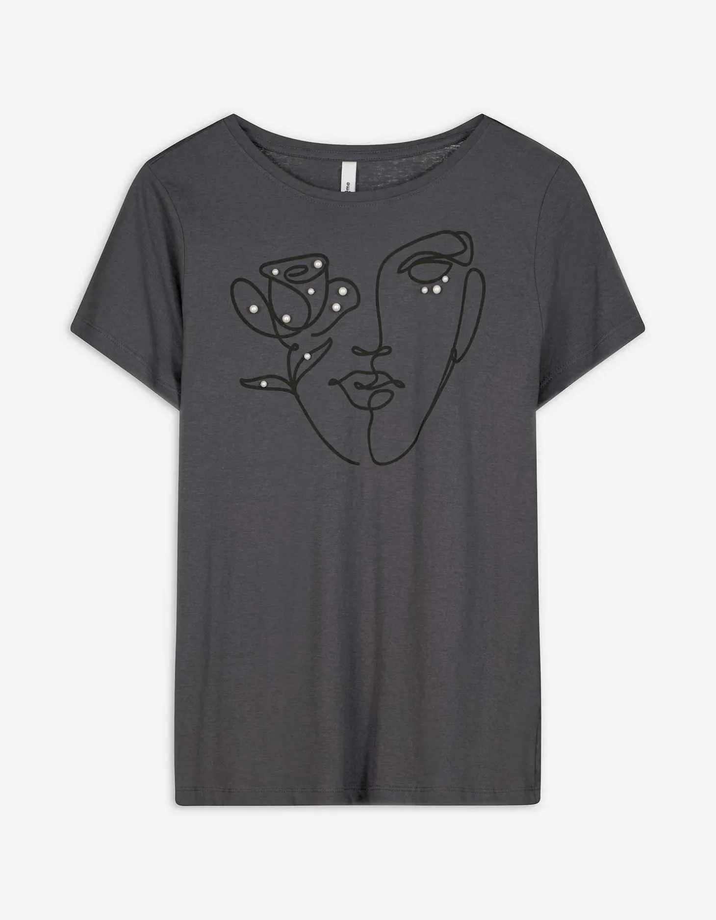 T-shirt - Sierkraaltjes - donkergrijs