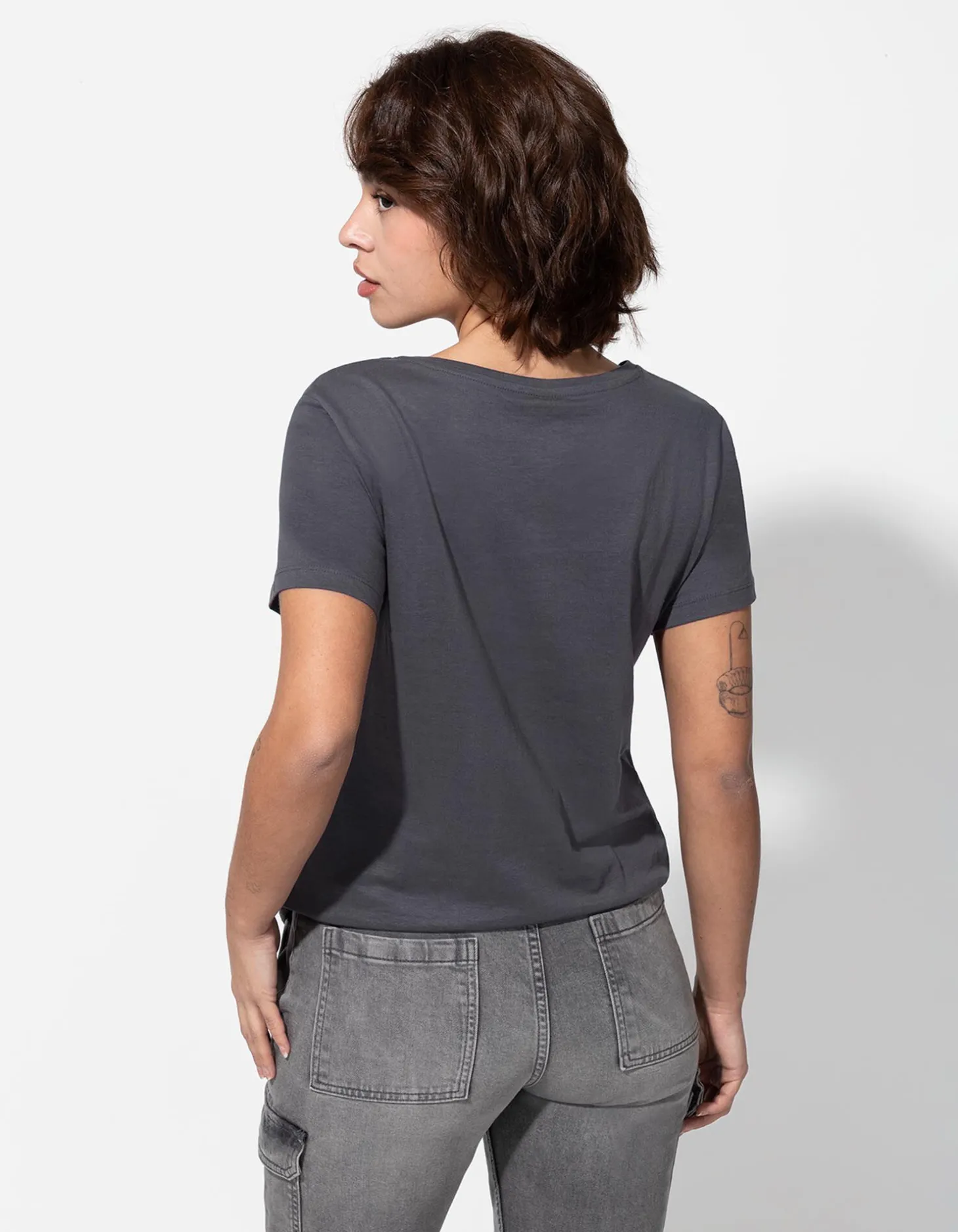 T-shirt - Sierkraaltjes - donkergrijs