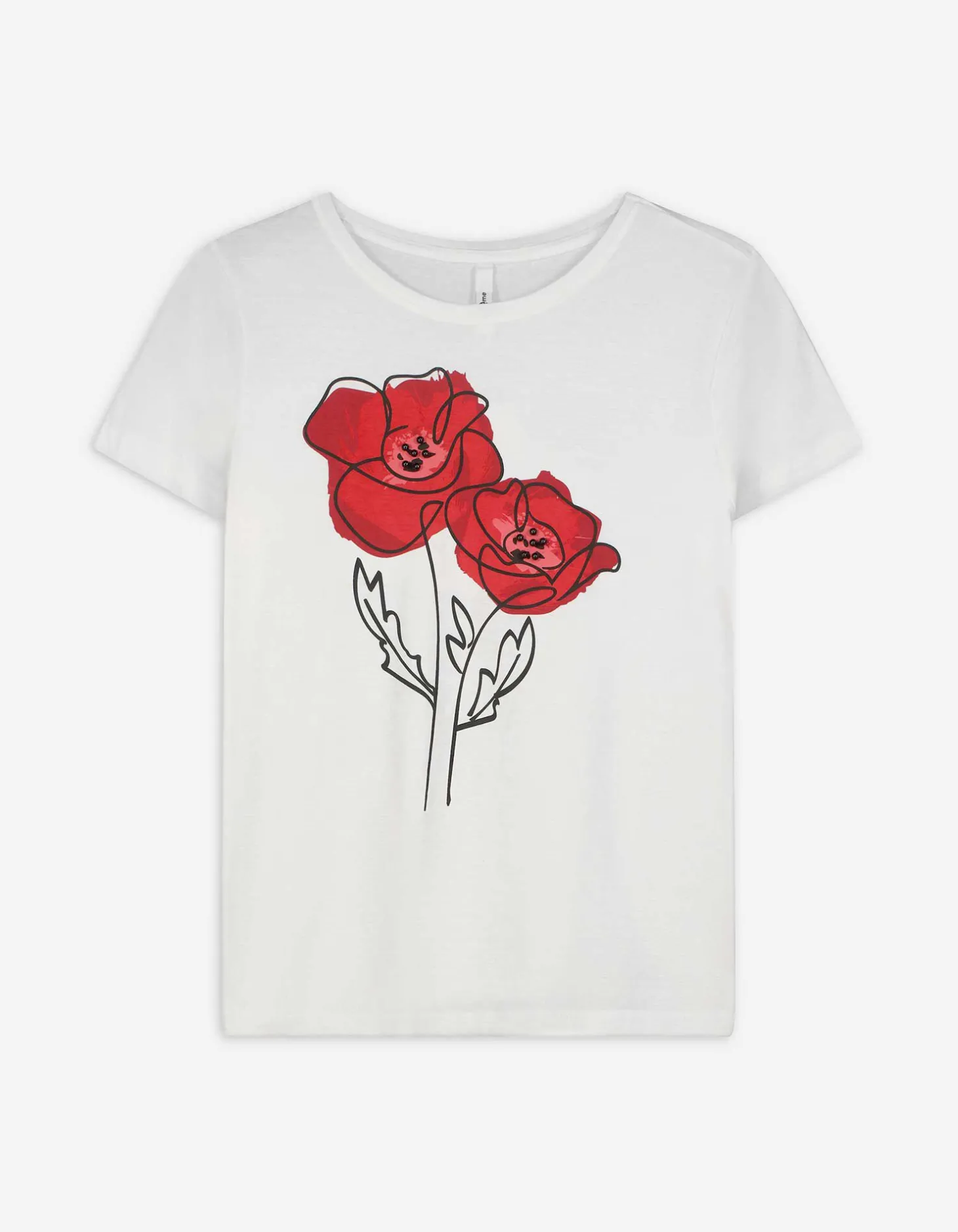 T-shirt - Sierkraaltjes - wit