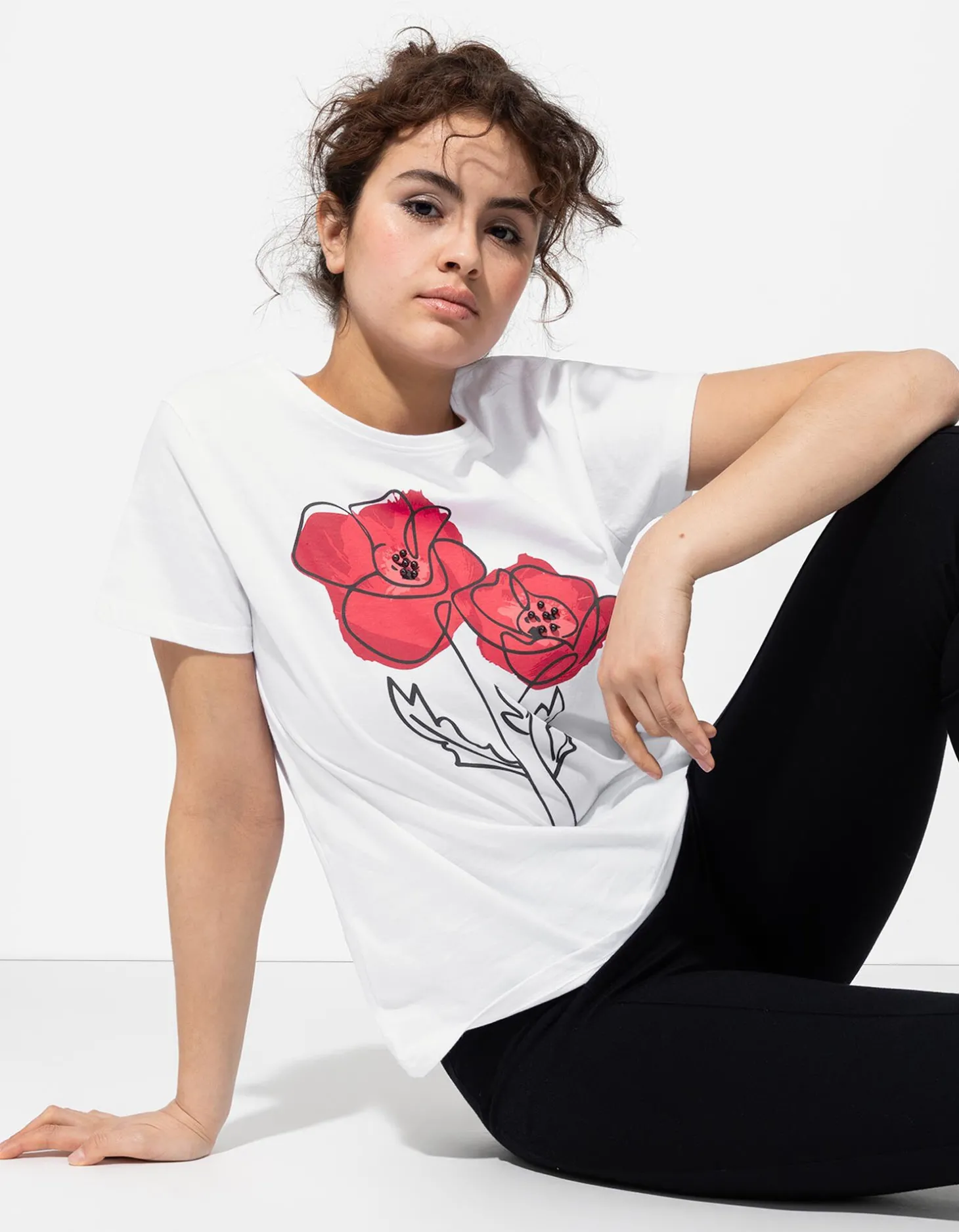 T-shirt - Sierkraaltjes - wit