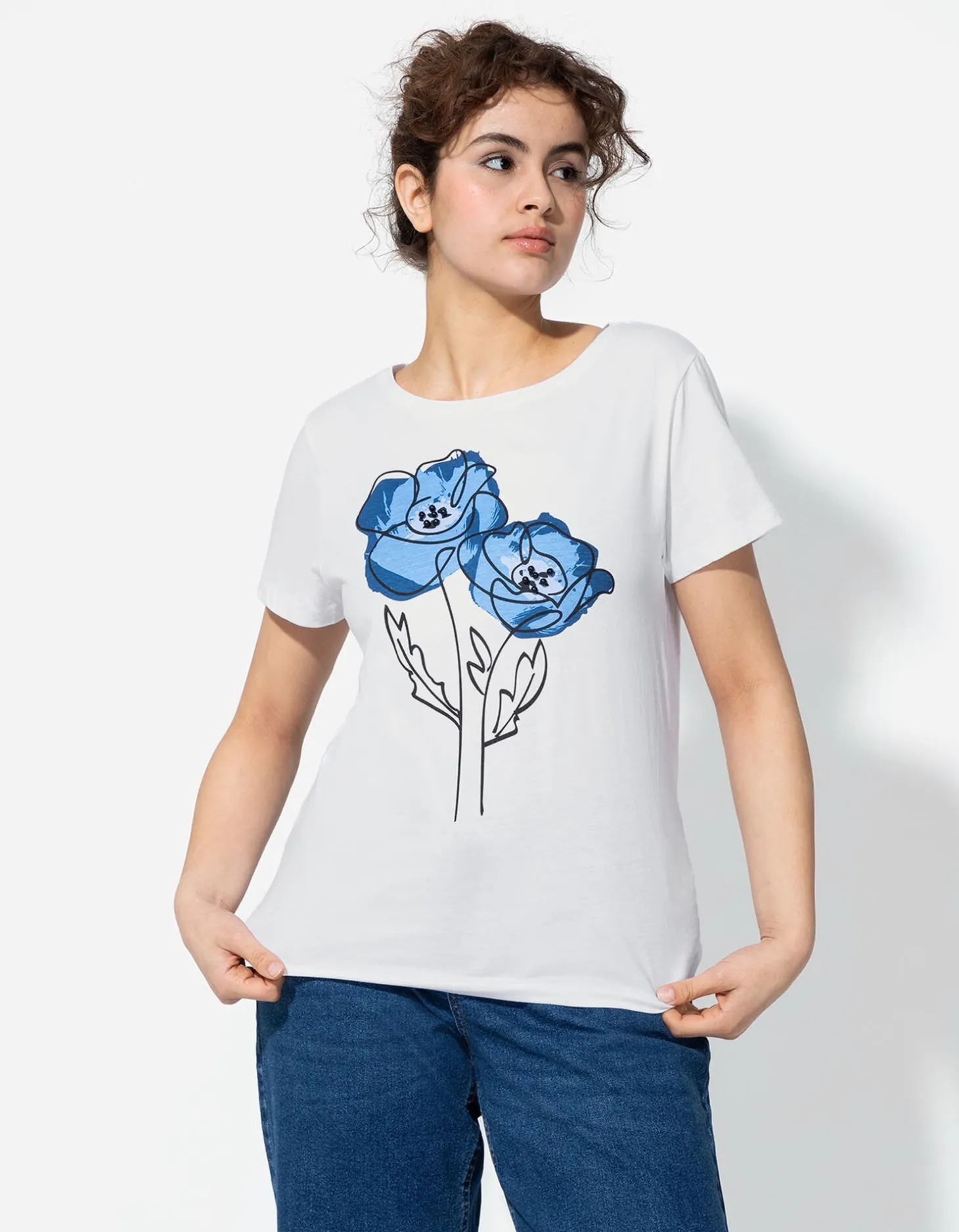 T-shirt - Sierkraaltjes - wit
