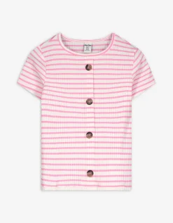 T-shirt - Strepen - pink